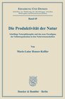Buchcover Die Produktivität der Natur.