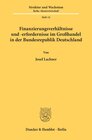 Buchcover Finanzierungsverhältnisse und -erfordernisse im Großhandel in der Bundesrepublik Deutschland.
