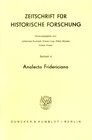 Buchcover Analecta Fridericiana.