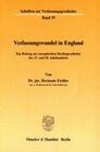Buchcover Verfassungswandel in England.