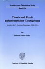 Buchcover Theorie und Praxis parlamentarischer Gesetzgebung -