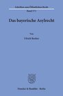 Buchcover Das bayerische Asylrecht.