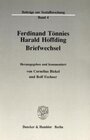 Buchcover Ferdinand Tönnies - Harald Höffding.