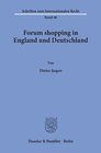 Buchcover Forum shopping in England und Deutschland.
