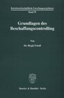 Buchcover Grundlagen des Beschaffungscontrolling.