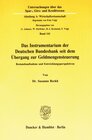 Buchcover Das Instrumentarium der Deutschen Bundesbank seit dem Übergang zur Geldmengensteuerung.