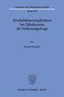 Buchcover Produkthinweispflichten bei Tabakwaren als Verfassungsfrage.