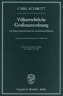 Buchcover Völkerrechtliche Großraumordnung