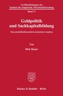 Buchcover Geldpolitik und Sachkapitalbildung.