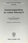 Buchcover Finanzierungsprobleme der sozialen Sicherung II.