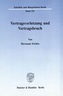 Buchcover Vertragsverletzung und Vertragsbruch.