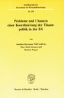 Buchcover Probleme und Chancen einer Koordinierung der Finanzpolitik in der EG.