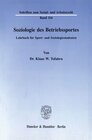 Buchcover Soziologie des Betriebssportes.