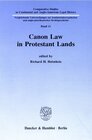 Buchcover Canon Law in Protestant Lands.