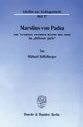 Buchcover Marsilius von Padua.