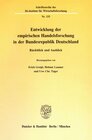 Buchcover Entwicklung der empirischen Handelsforschung in der Bundesrepublik Deutschland.