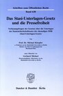 Buchcover Das Stasi-Unterlagen-Gesetz und die Pressefreiheit.