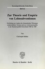 Buchcover Zur Theorie und Empirie von Lohnsubventionen.