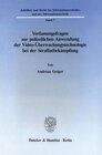 Buchcover Verfassungsfragen zur polizeilichen Anwendung der Video-Überwachungstechnologie bei der Straftatbekämpfung.