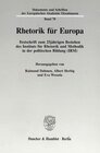 Buchcover Rhetorik für Europa.