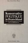 Buchcover Konservative Politiker in Deutschland.