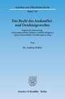 Buchcover Das Recht des Auskunftei- und Detekteigewerbes.