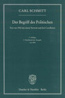 Buchcover Der Begriff des Politischen.