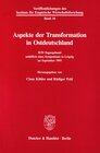 Buchcover Aspekte der Transformation in Ostdeutschland.