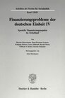 Buchcover Finanzierungsprobleme der deutschen Einheit IV.