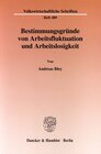 Buchcover Bestimmungsgründe von Arbeitsfluktuation und Arbeitslosigkeit.