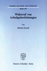 Buchcover Widerruf von Arbeitgeberleistungen.