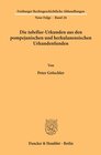 Buchcover Die "tabellae"-Urkunden aus den pompejanischen und herkulanensischen Urkundenfunden.