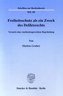 Buchcover Freiheitsschutz als ein Zweck des Deliktsrechts.