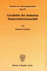 Buchcover Geschichte der deutschen Staatsrechtswissenschaft.