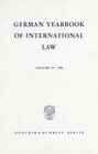 Buchcover German Yearbook of International Law - Jahrbuch für Internationales Recht.