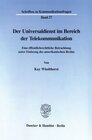 Buchcover Der Universaldienst im Bereich der Telekommunikation.