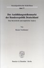 Buchcover Der Ausbildungsstellenmarkt der Bundesrepublik Deutschland.