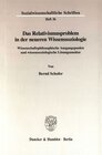 Buchcover Das Relativismusproblem in der neueren Wissenssoziologie.