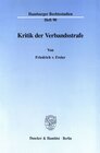 Buchcover Kritik der Verbandsstrafe.