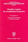 Buchcover Monetäre Aspekte der europäischen Integration.
