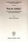 Buchcover Was ist Afrika?