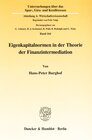 Buchcover Eigenkapitalnormen in der Theorie der Finanzintermediation.