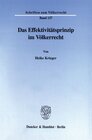 Buchcover Das Effektivitätsprinzip im Völkerrecht.