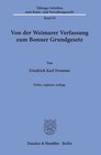 Buchcover Von der Weimarer Verfassung zum Bonner Grundgesetz.