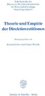 Buchcover Theorie und Empirie der Direktinvestitionen.