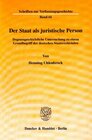 Buchcover Der Staat als juristische Person.