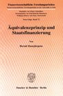 Buchcover Äquivalenzprinzip und Staatsfinanzierung.