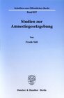 Buchcover Studien zur Amnestiegesetzgebung.