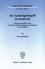 Buchcover Der Amtsträgerbegriff im Strafrecht.