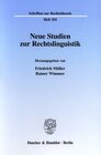 Buchcover Neue Studien zur Rechtslinguistik.